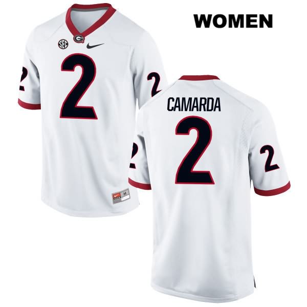 Georgia Bulldogs Women's Jake Camarda #2 NCAA Authentic White Nike Stitched College Football Jersey WVU1556SM